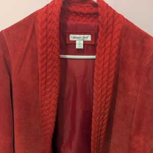 Coldwater Creek Red Leather Jacket